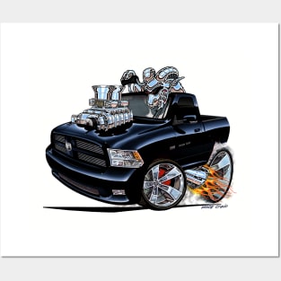 Dodge Ram Black Truck Posters and Art